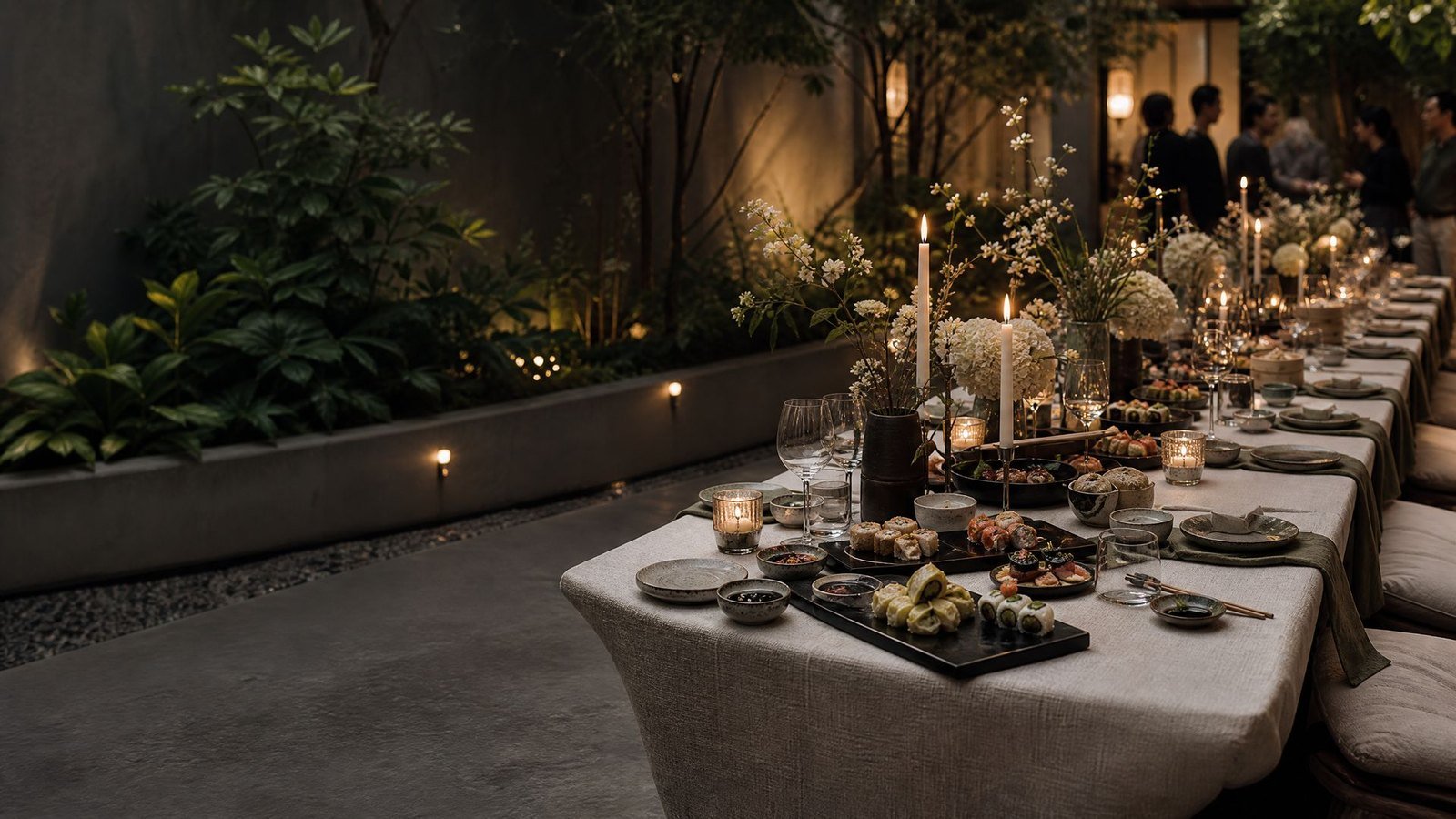 Krave Kitchen private dining setup