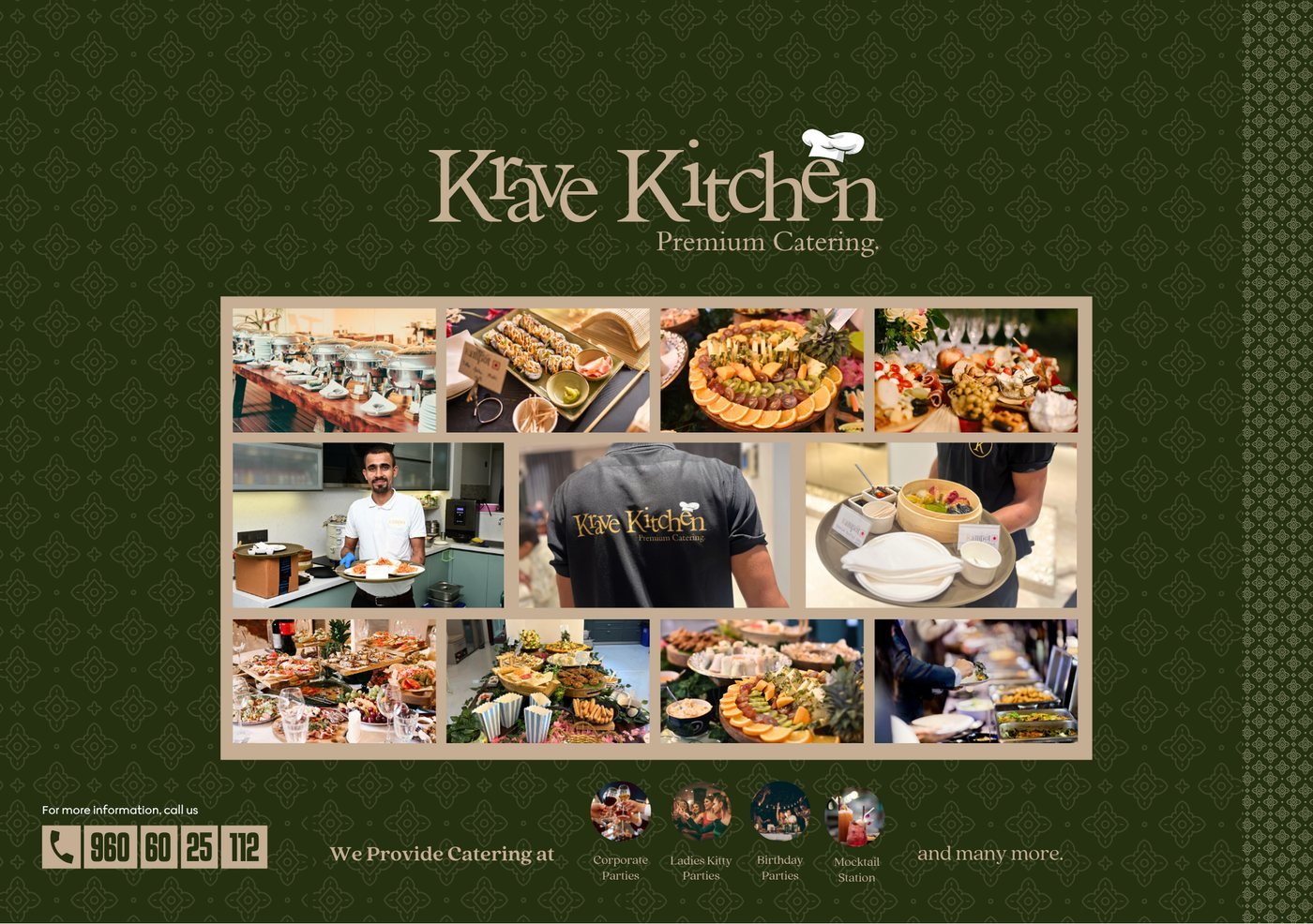 Krave Kitchen menu page 1